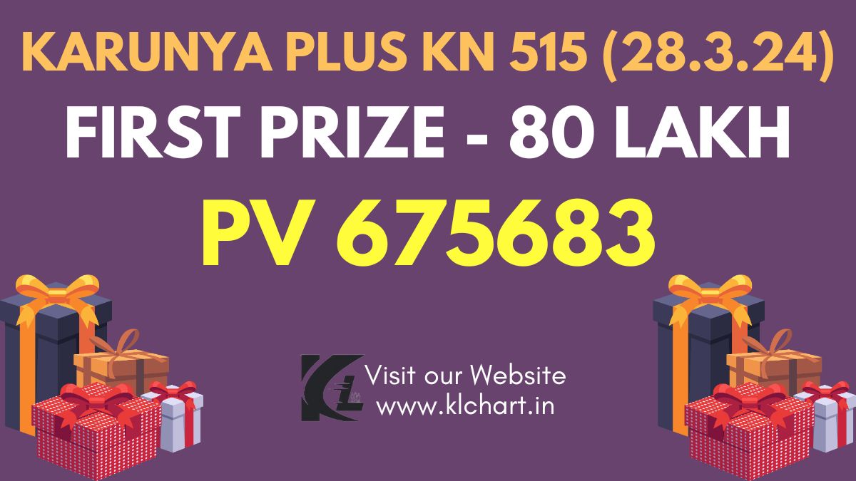 Karunya Plus KN 515 Lottery Results Today 28 Mar 2024