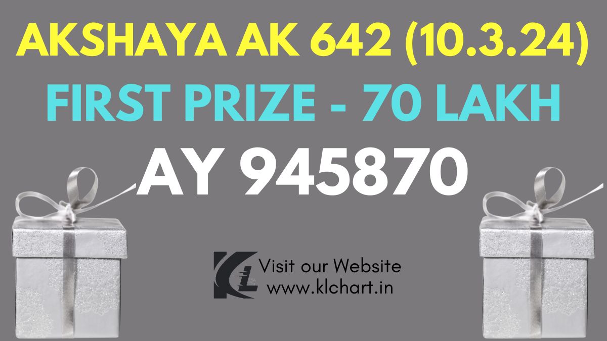 Akshaya AK 642 Lottery Results Today 10 March 2024