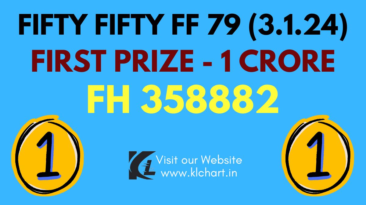 Fifty Fifty FF 79 Lottery Results Today 3 Jan 2024