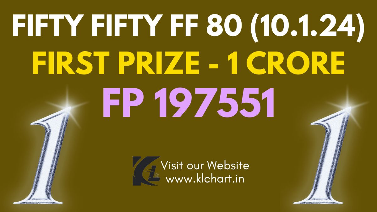 Fifty Fifty FF 80 Lottery Results Today 10 Jan 2024