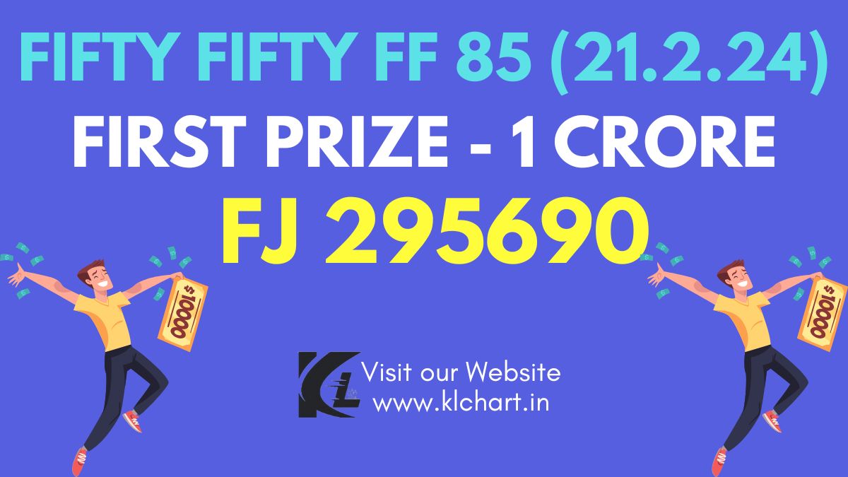 Fifty Fifty FF 85 Lottery Results Today 21 Feb 2024