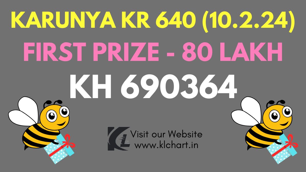 Karunya KR 640 Lottery Results Today 10 Feb 2024