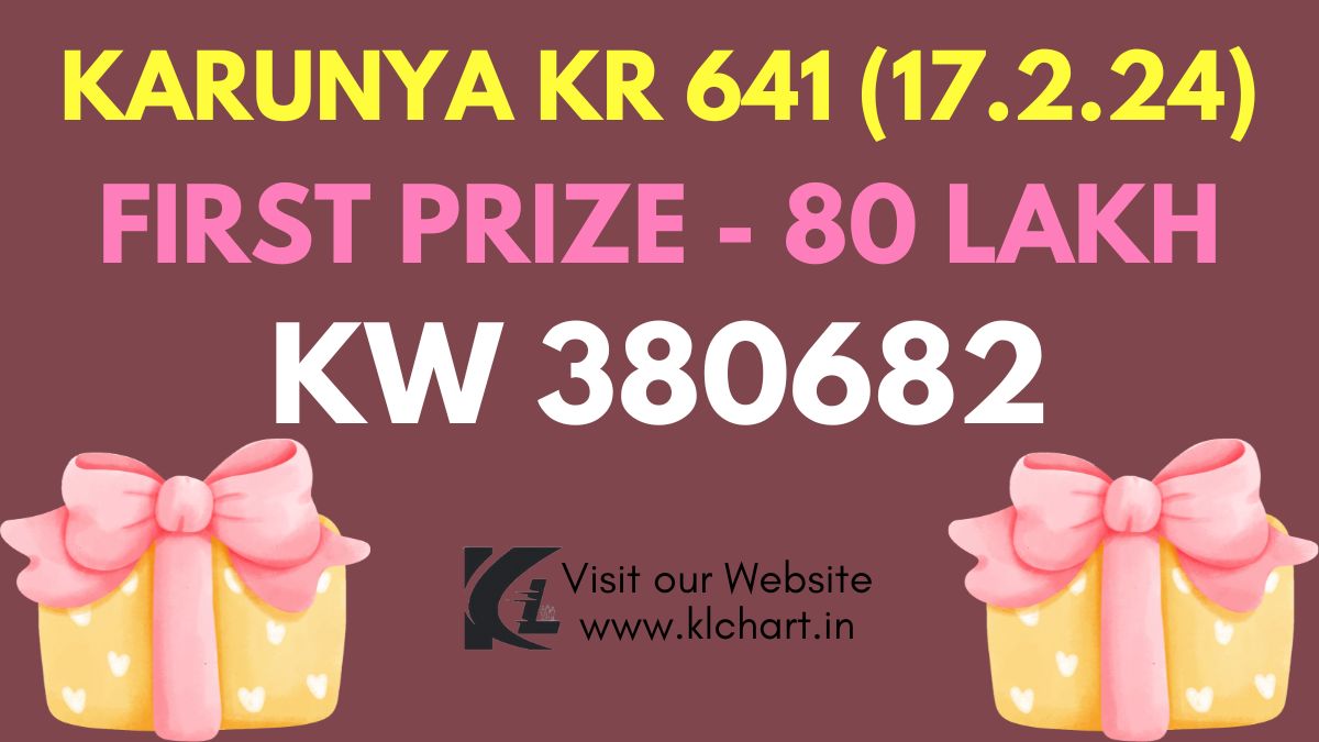 Karunya KR 641 Lottery Results Today 17 Feb 2024