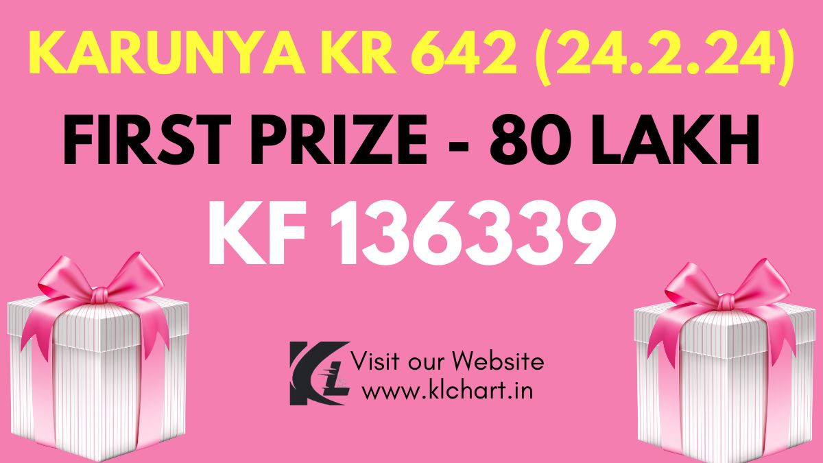 Karunya KR 642 Lottery Results Today 24 Feb 2024
