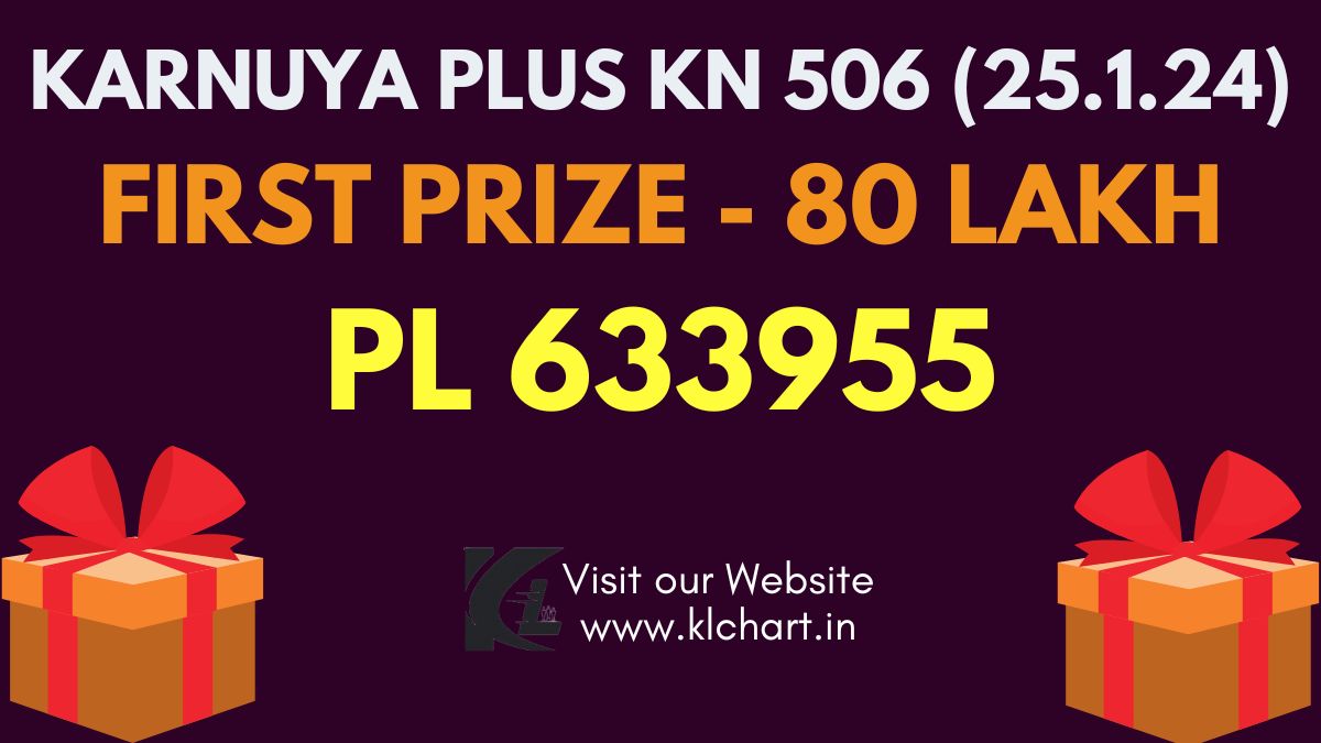 Karunya Plus KN 506 Lottery Results Today 25 Jan 2024