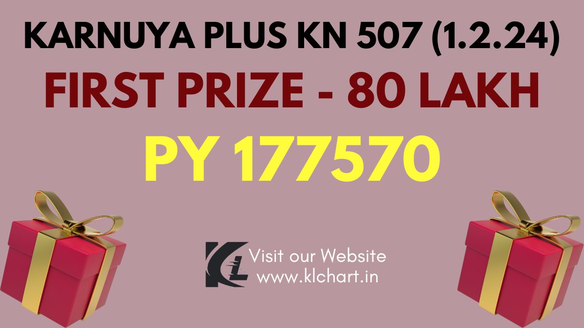 Karunya Plus KN 507 Lottery Results Today 01 Feb 2024