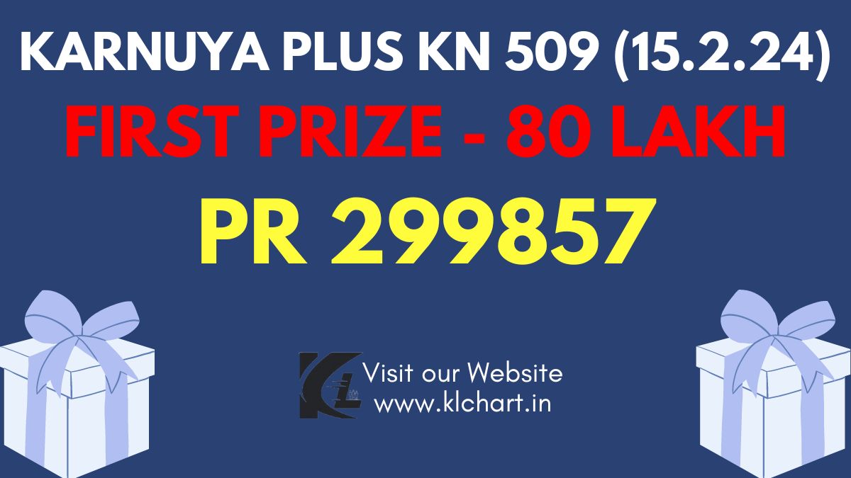 Karunya Plus KN 509 Lottery Results Today 15 Feb 2024