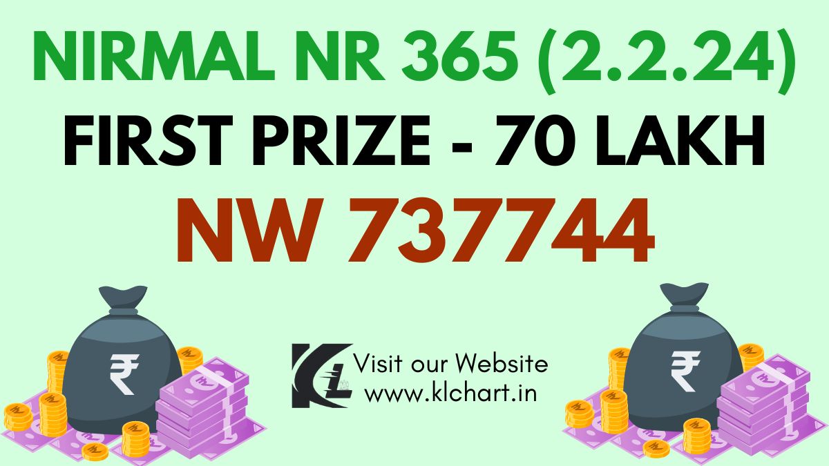 Nirmal NR 365 Lottery Results Today 2 Feb 2024