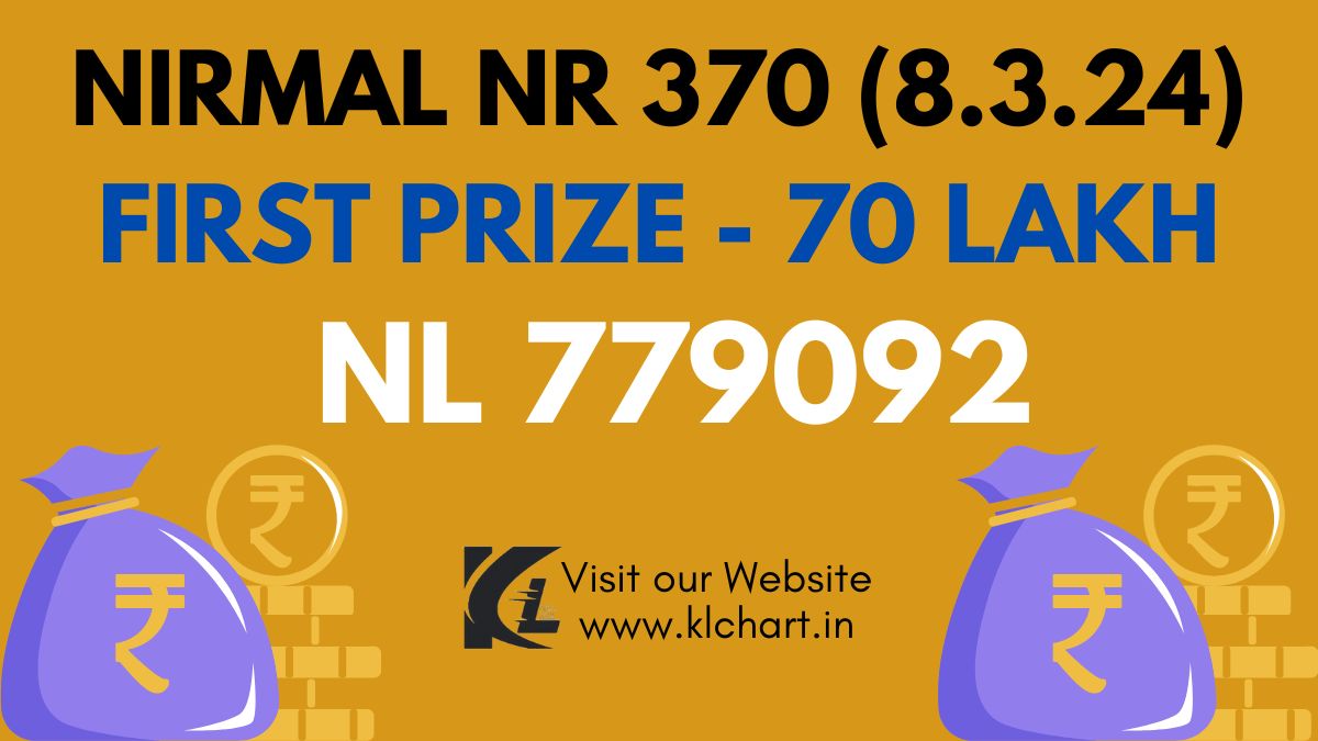Nirmal NR 370 Lottery Results Today 8 March 2024