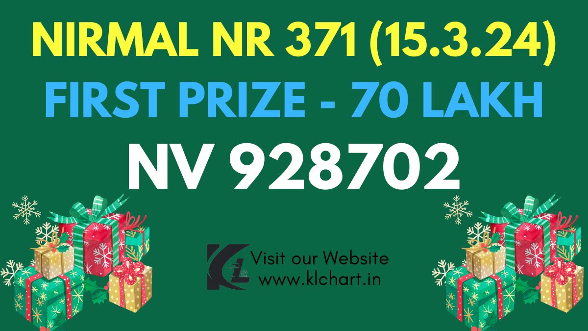 Nirmal NR 371 Lottery Results Today 15 March 2024