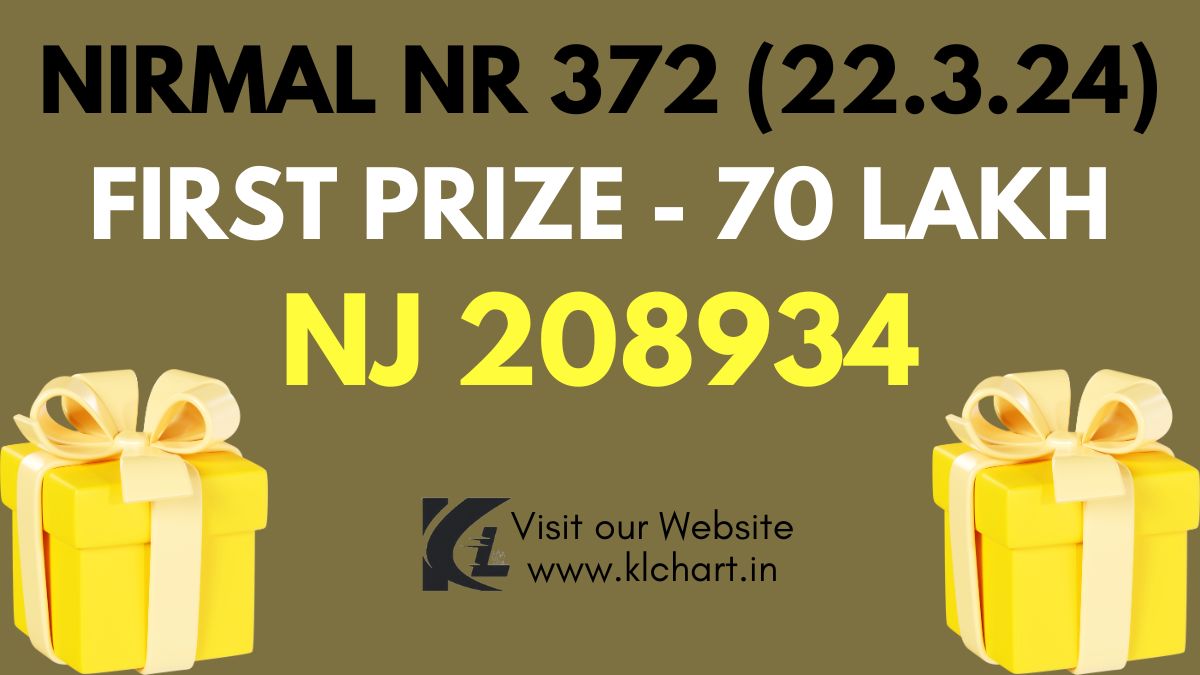 Nirmal NR 372 Lottery Results Today 22 March 2024