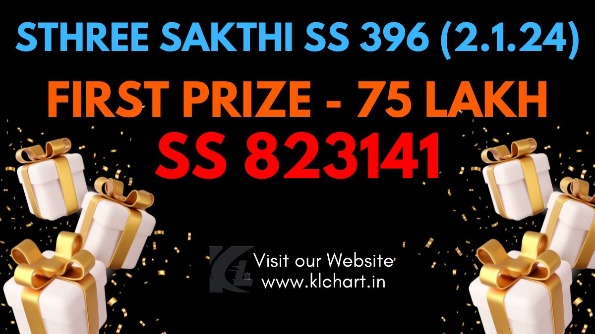 Sthree Sakthi SS 396 Lottery Results Today 2 Jan 2024