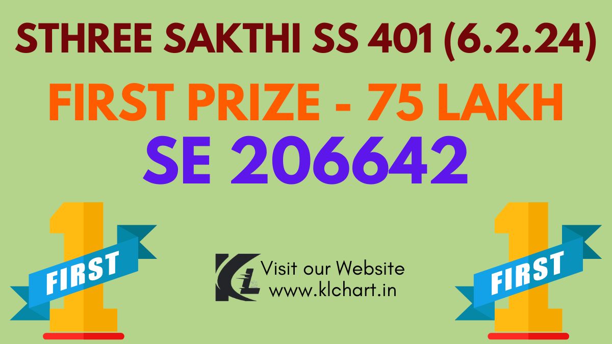 Sthree Sakthi SS 401 Lottery Results Today 6 Feb 2024
