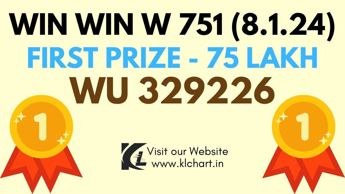 Win Win W 751 Lottery Results Today 8 Jan 2024