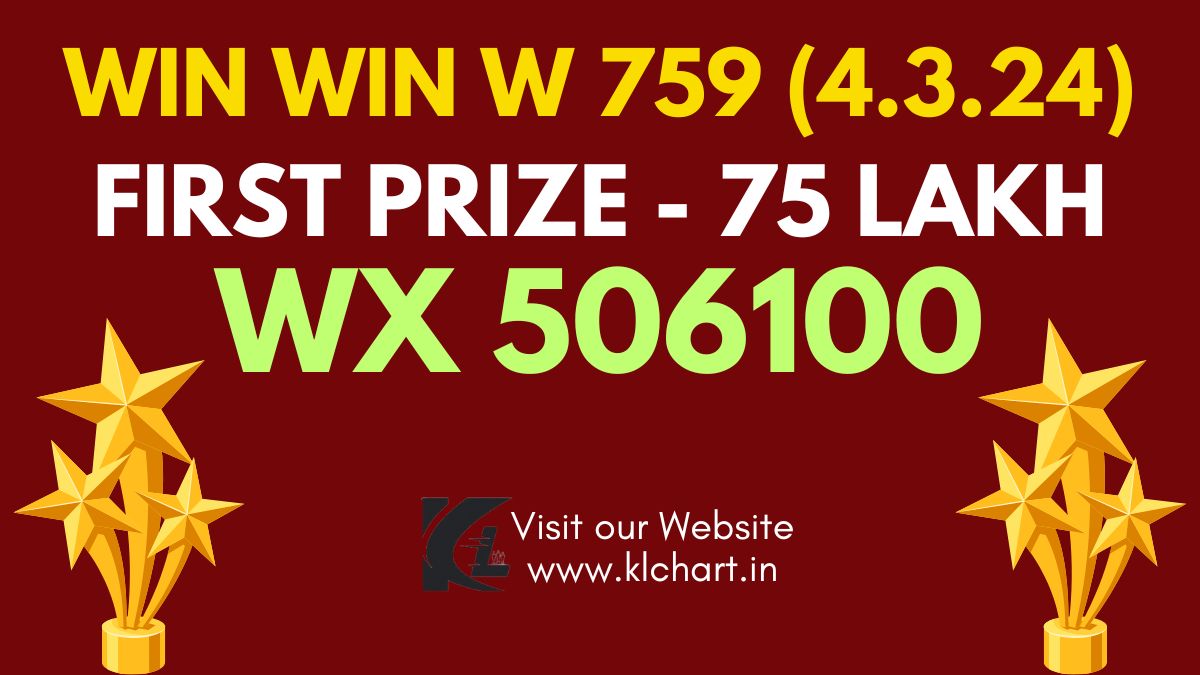 Win Win W 759 Lottery Results Today 04 March 2024