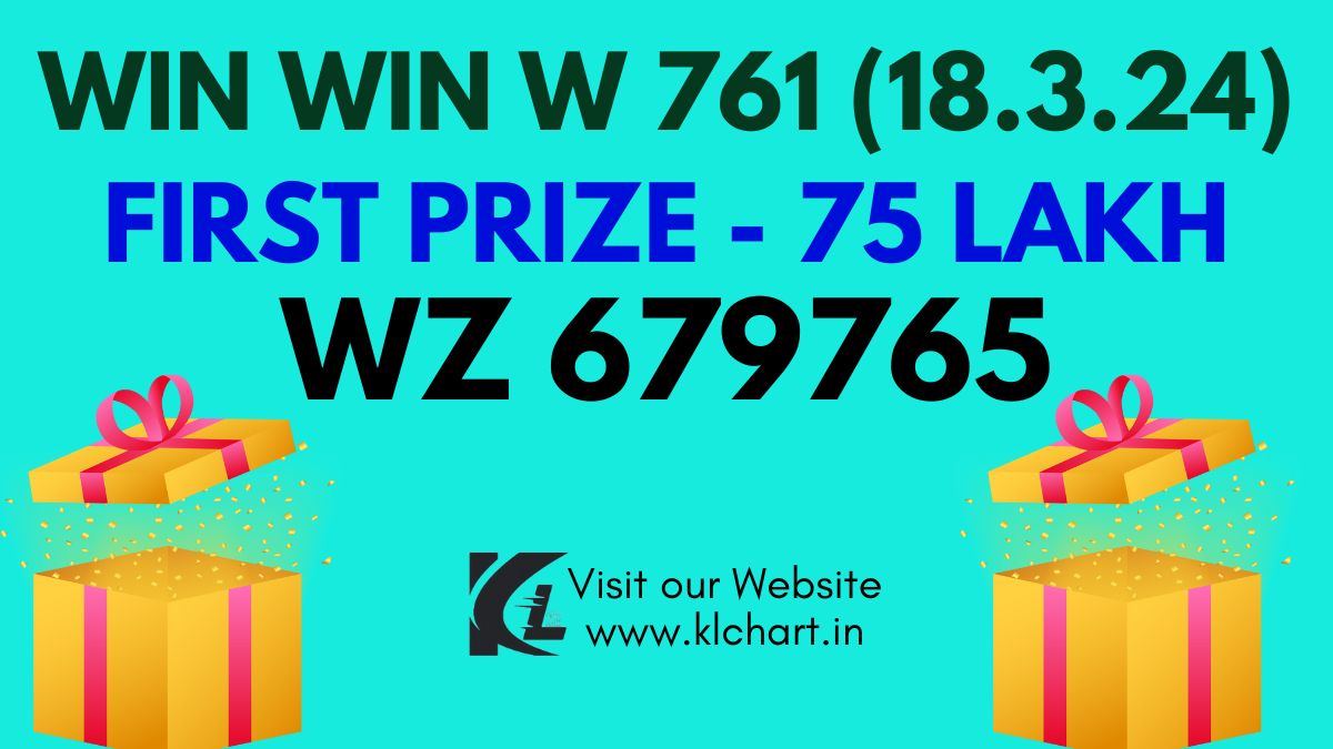 Win Win W 761 Lottery Results Today 18 March 2024
