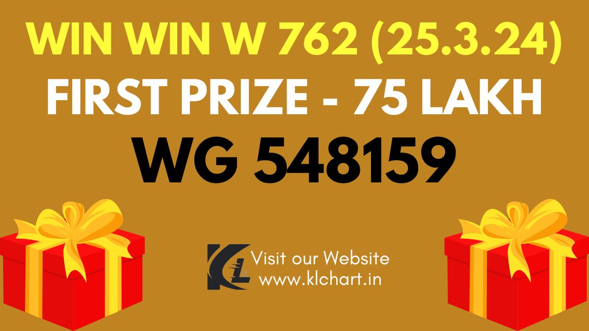 Win Win W 762 Lottery Results Today 25 March 2024
