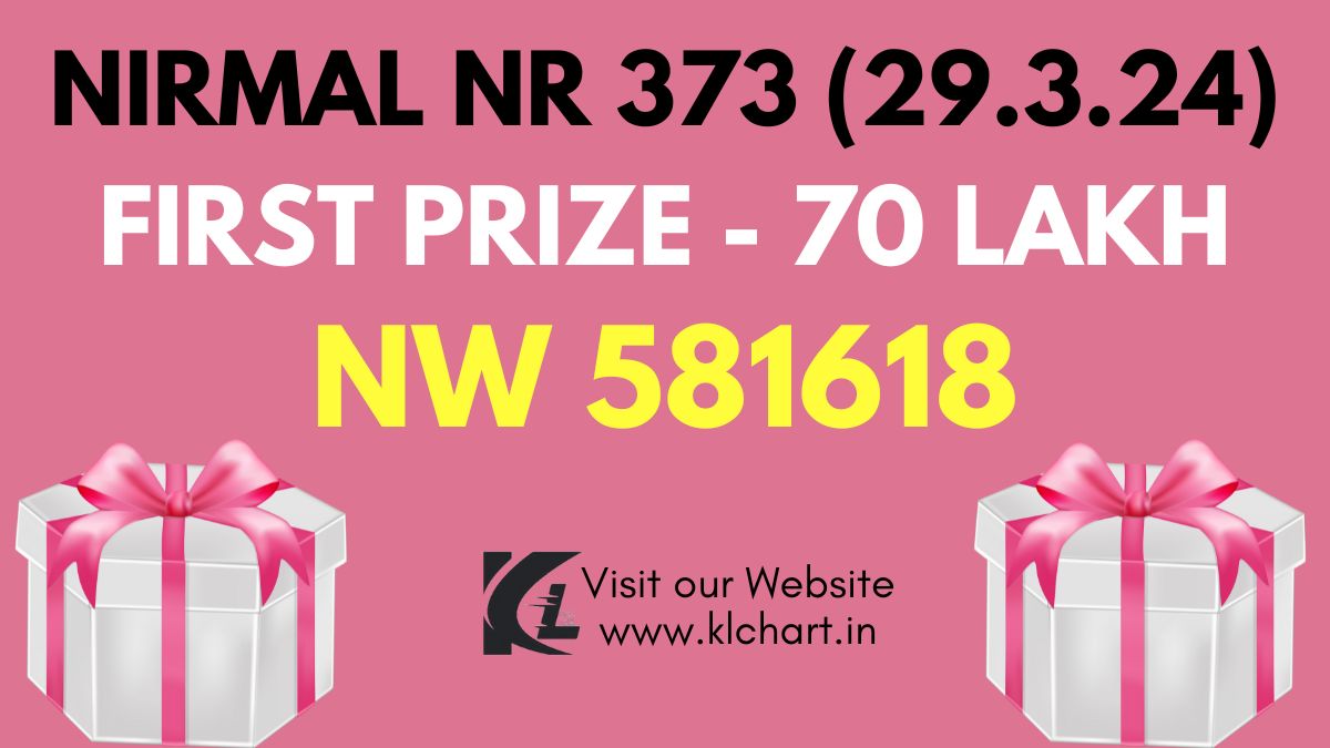 Nirmal NR 373 Lottery Results Today 29 Mar 2024