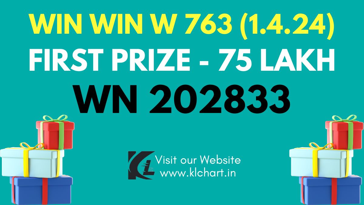Win Win W 763 Lottery Results Today 1 April 2024