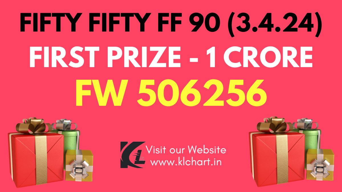 Fifty Fifty FF 90 Lottery Results Today 3 Apr 2024