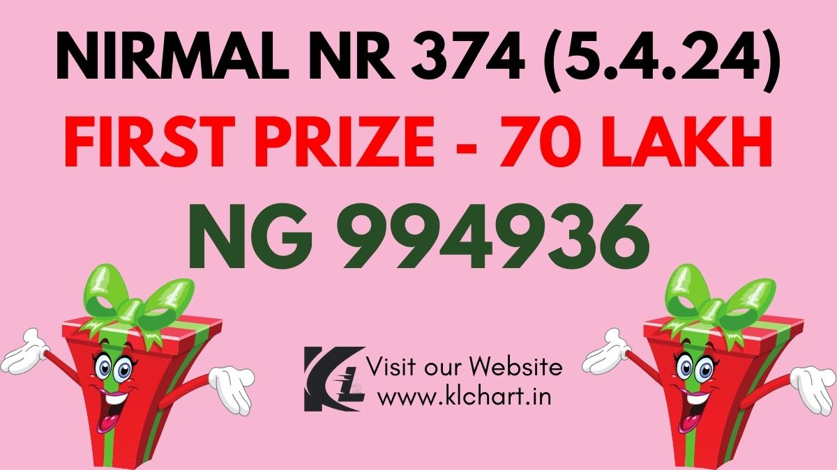 Nirmal NR 374 Lottery Result 5/4/2024