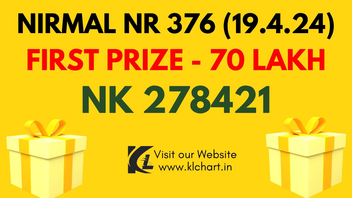 NR 376 Lottery Results 24/4/2024: Kerala Lottery Fifty Fifty Draw Today