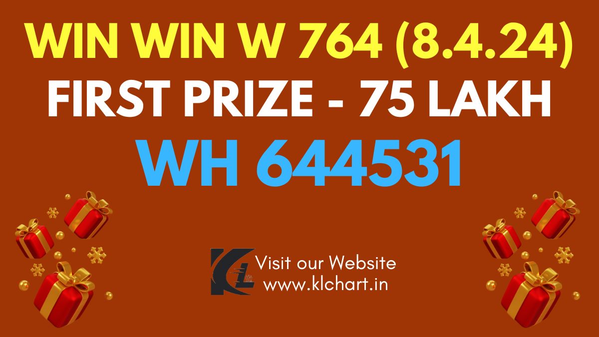 Win Win W 764 Lottery Result 8/4/2024 Today - Check Winners List