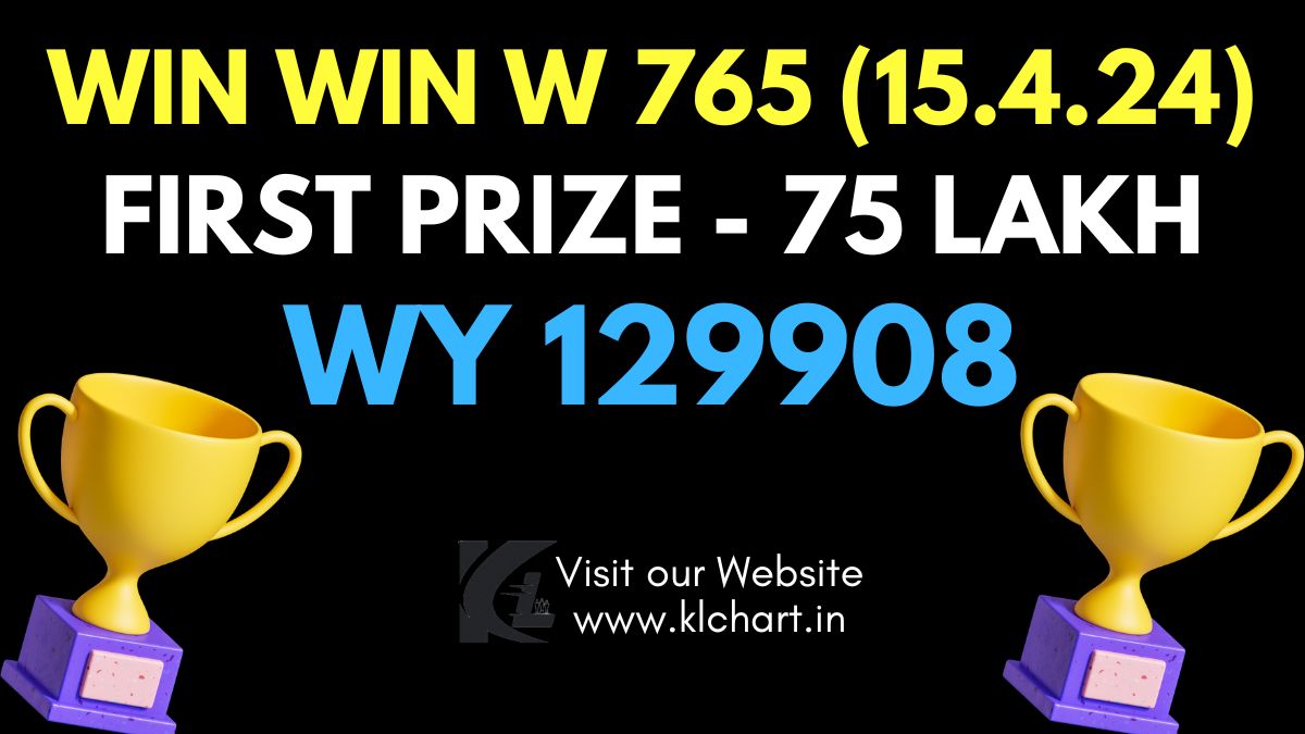 Win Win W 765 Lottery Results Today 15 April 2024