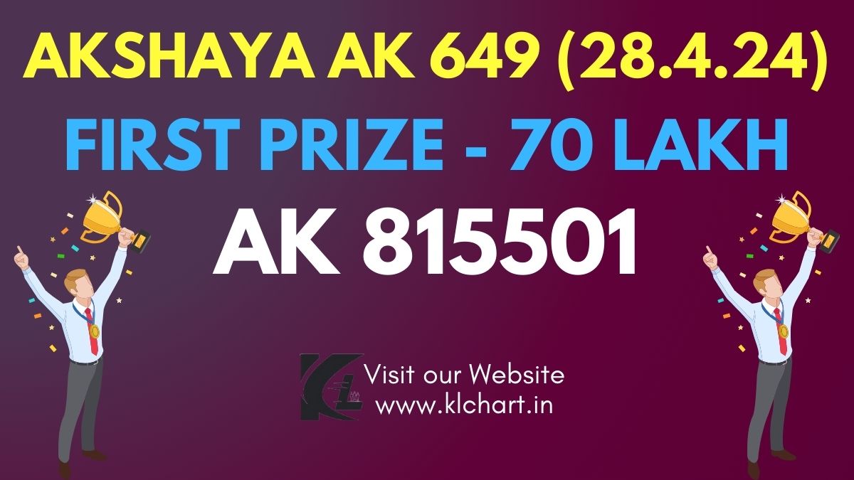 Akshaya AK 649 Lottery Results Today 28 Apr 2024