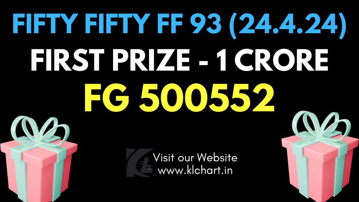 Fifty Fifty FF 93 Lottery Results Today 24 April 2024
