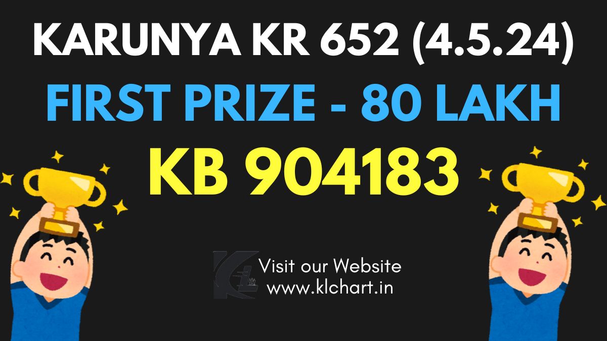 Karunya KR 652 Lottery Results Today 4 May 2024