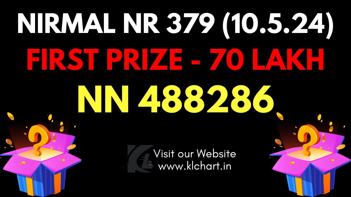 Nirmal NR 379 Lottery Results Today 10 May 2024