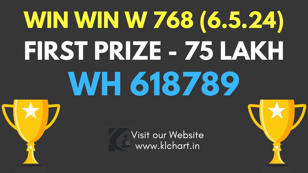 Win Win W 768 Lottery Results Today 6 May 2024