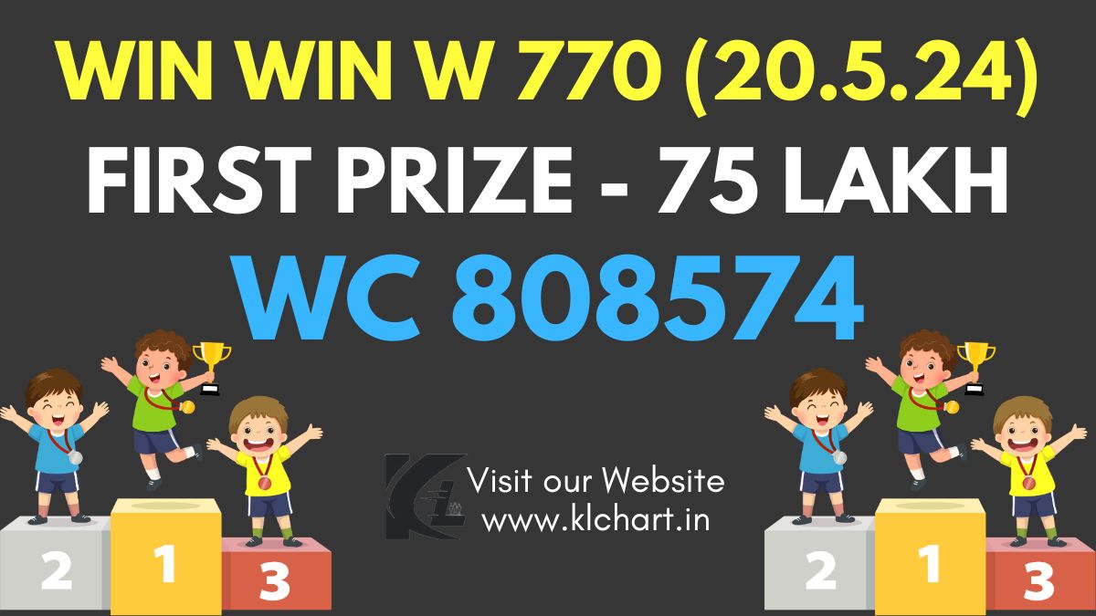 Win Win W 770 Lottery Results Today 20 May 2024