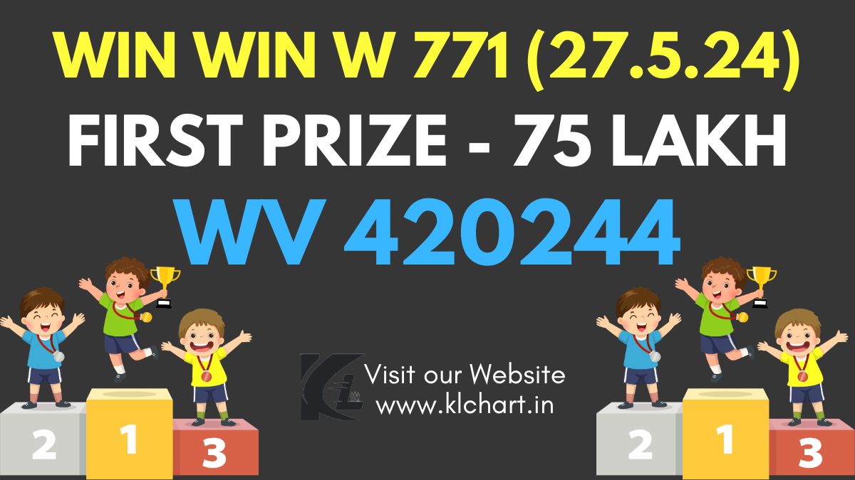 Win Win W 771 Lottery Results Today 27 May 2024