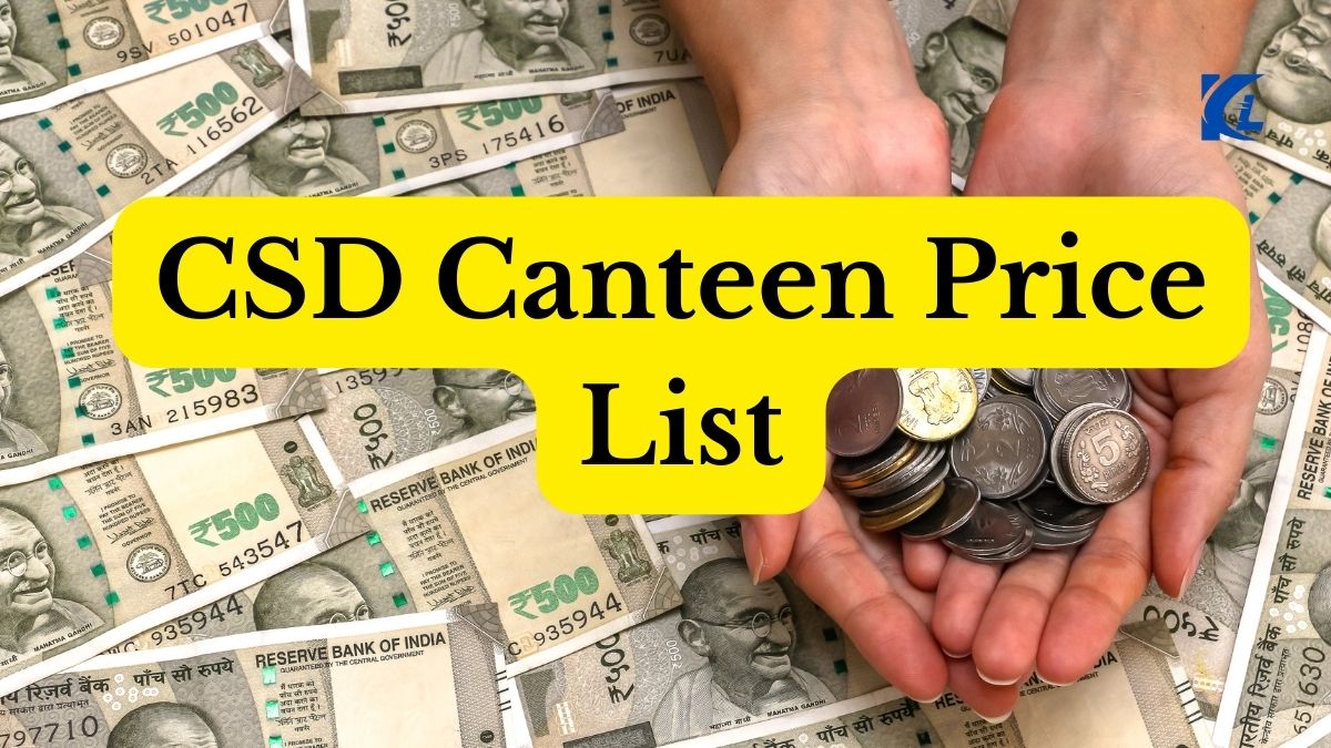 CSD Canteen Price List